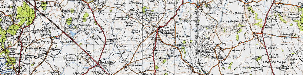 Old map of Toddington in 1946