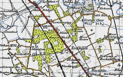 Old map of Todhills in 1947