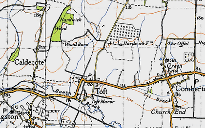 Old map of Toft in 1946