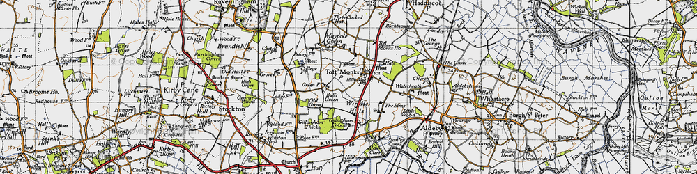 Old map of Windle Hills in 1946