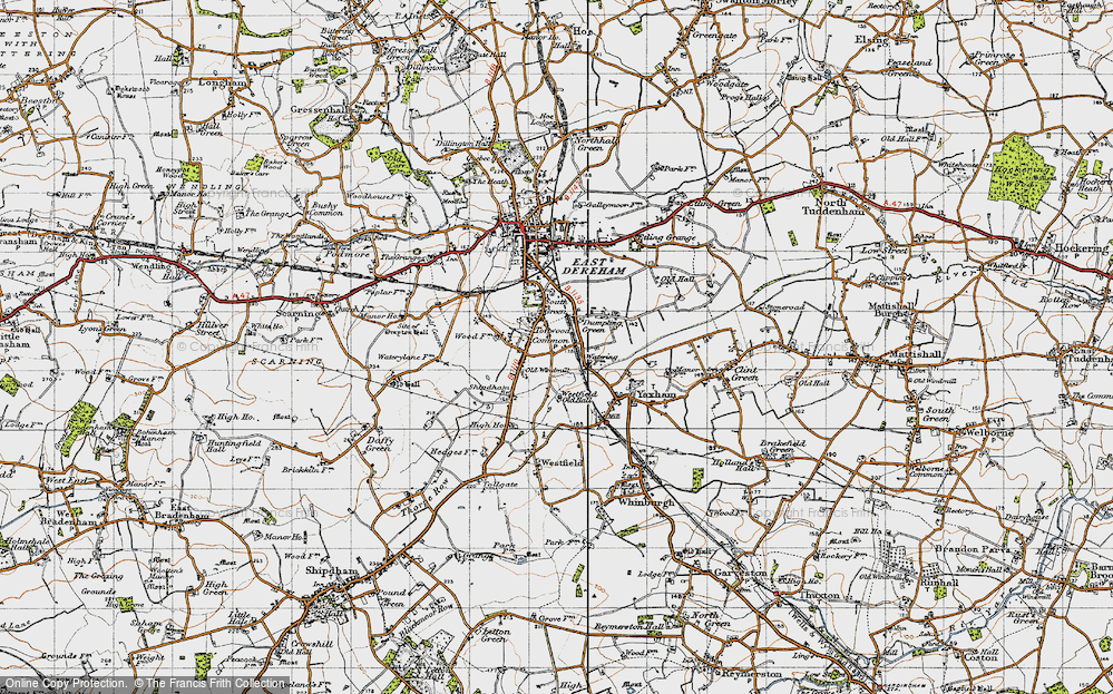 Old Map of Toftwood, 1946 in 1946