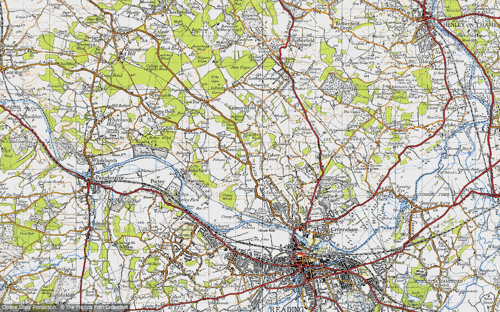 Old Map of Tokers Green, 1947 in 1947