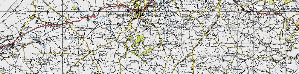 Old map of Tolcarne in 1946
