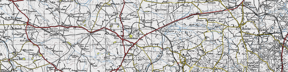 Old map of Toldish in 1946