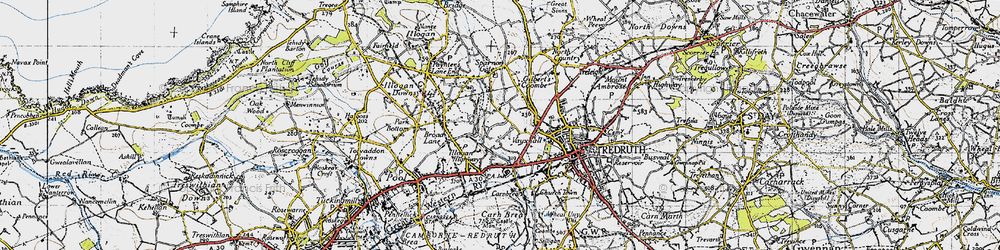 Old map of Tolgus Mount in 1946