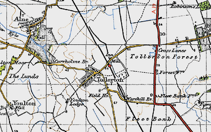 Old map of Carrholme Bridge in 1947