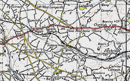 Old map of Langarth in 1946