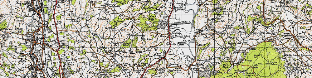 Old map of Ton in 1946