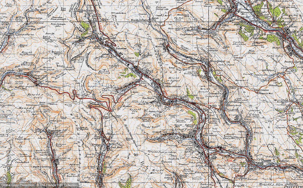 Old Map of Ton Pentre, 1947 in 1947