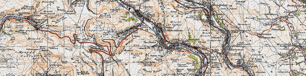Old map of Ton Pentre in 1947