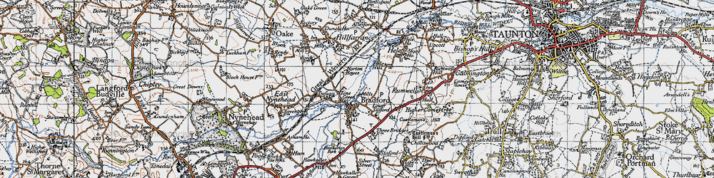 Old map of Tone Green in 1946
