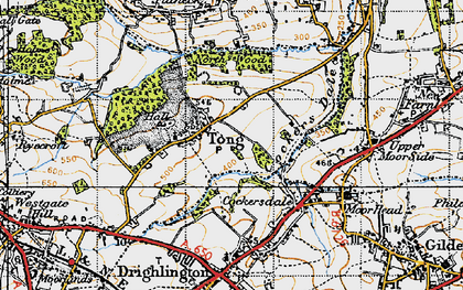 Old map of Tong in 1947