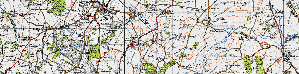 Old map of Tonge in 1946
