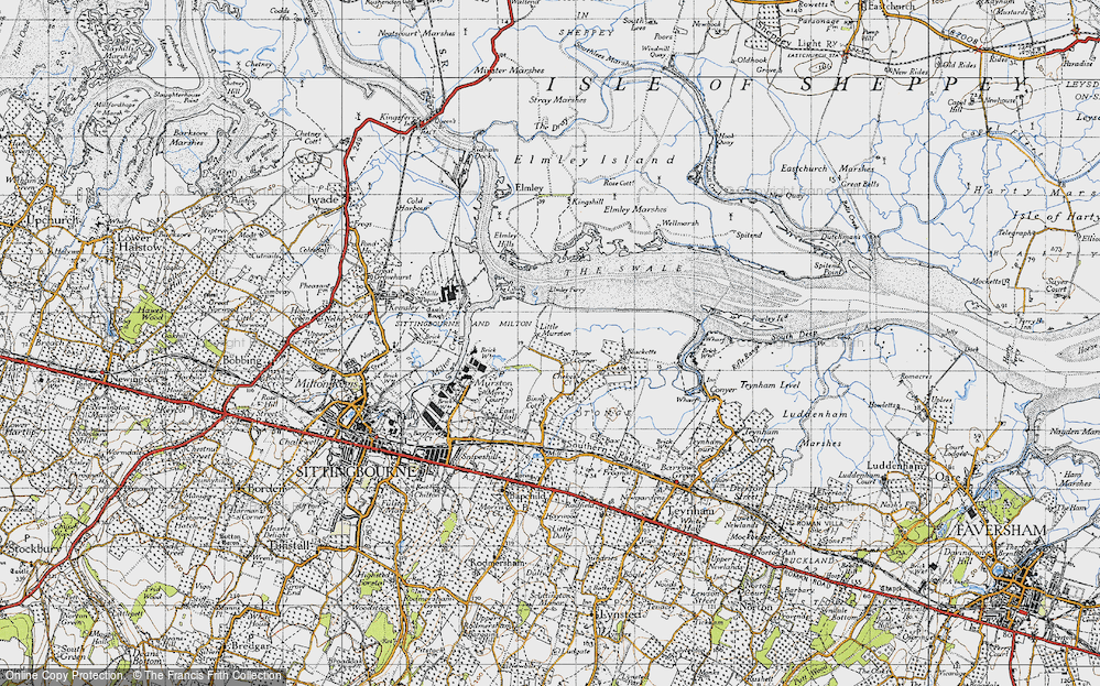 Old Map of Tonge Corner, 1946 in 1946
