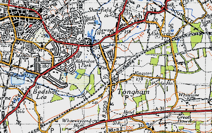 Old map of Tongham in 1940