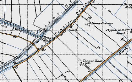 Old map of Tongue End in 1946