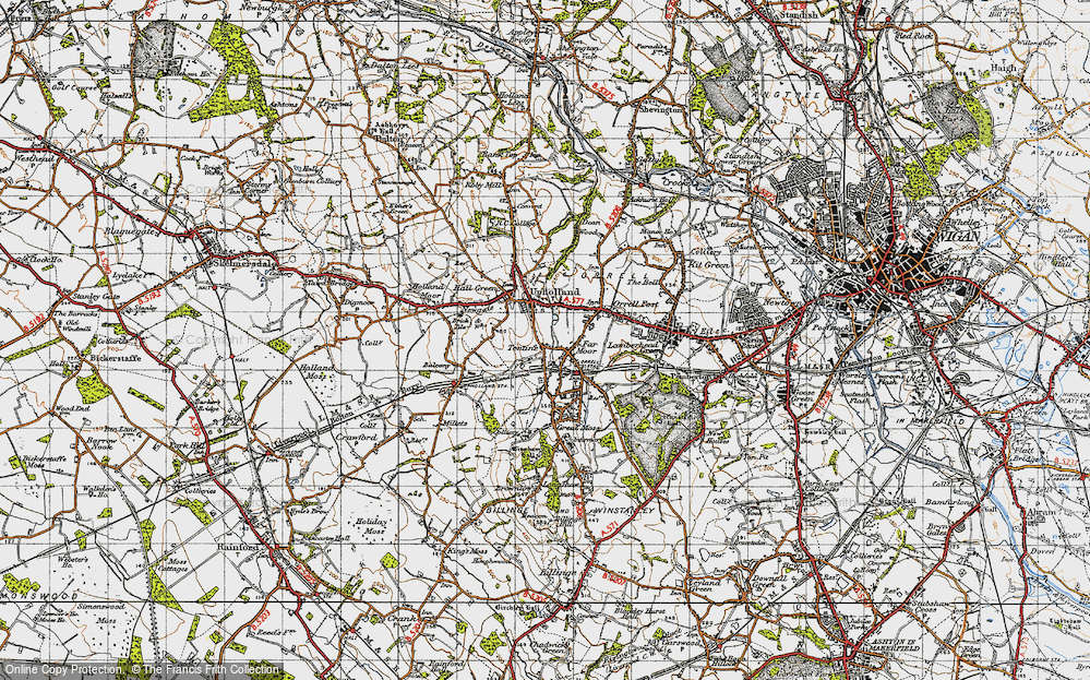 Old Map of Tontine, 1947 in 1947