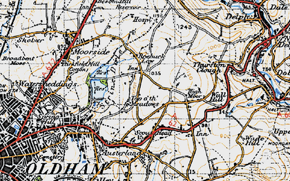 Old map of Top o' th' Meadows in 1947