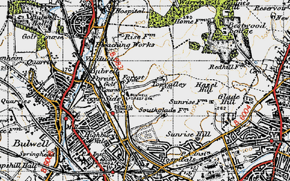 Old map of Top Valley in 1946