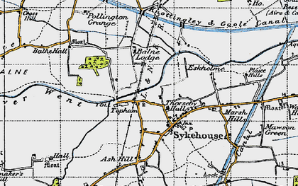 Old map of Balne Lodge in 1947