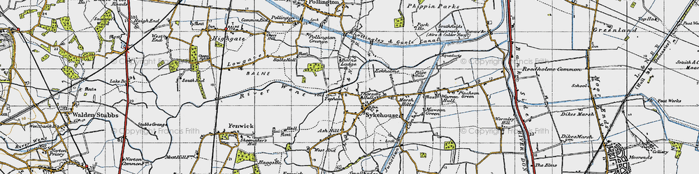 Old map of Balne Lodge in 1947
