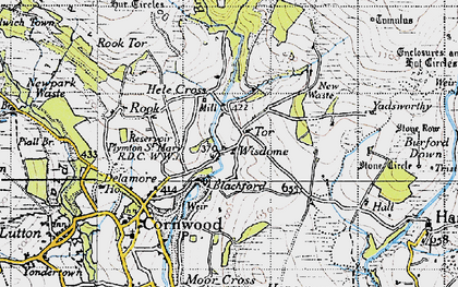Old map of Blachford in 1946
