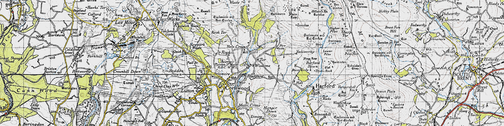 Old map of Broadall Lake in 1946
