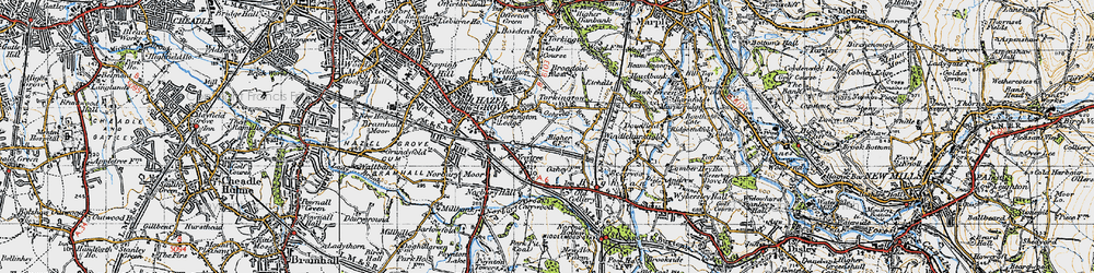 Old map of Torkington in 1947