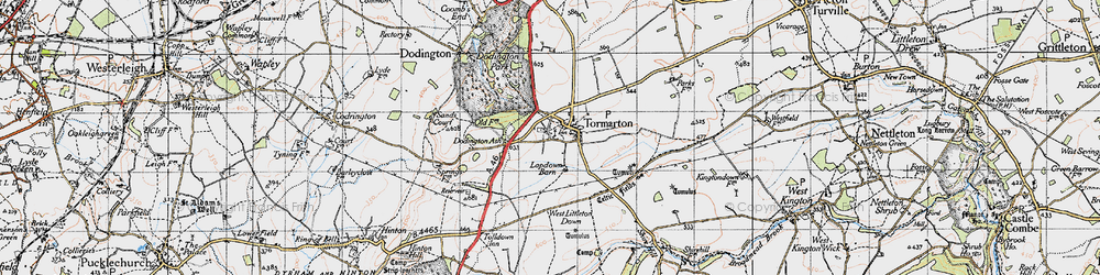Old map of Tormarton in 1946