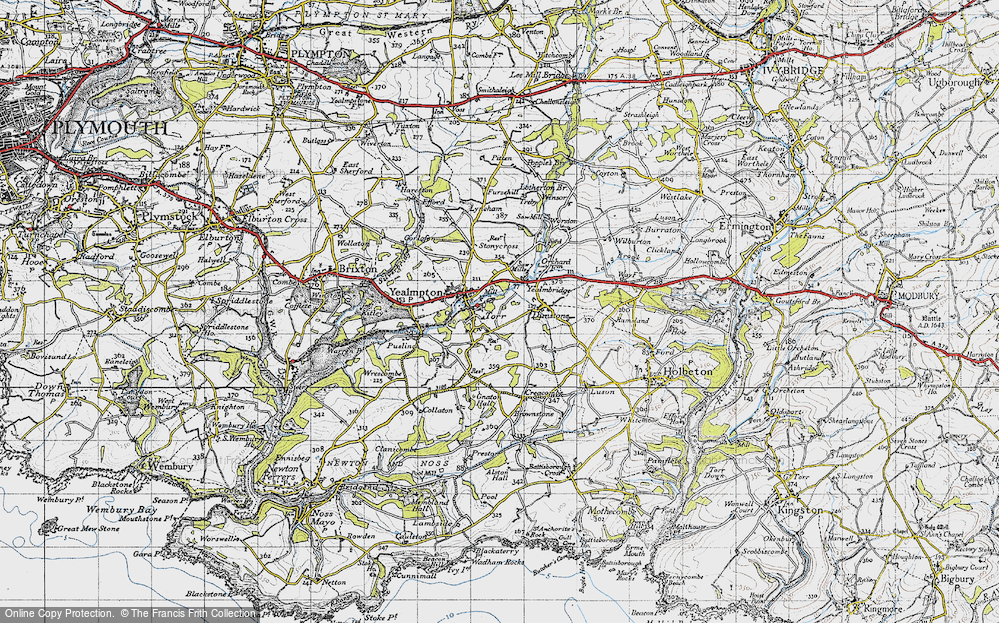 Old Map of Torr, 1946 in 1946