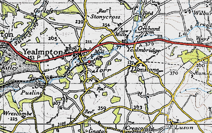 Old map of Torr in 1946