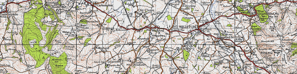 Old map of Torre in 1946