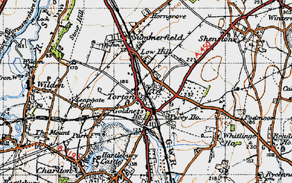 Old map of Whitlenge Ho in 1947