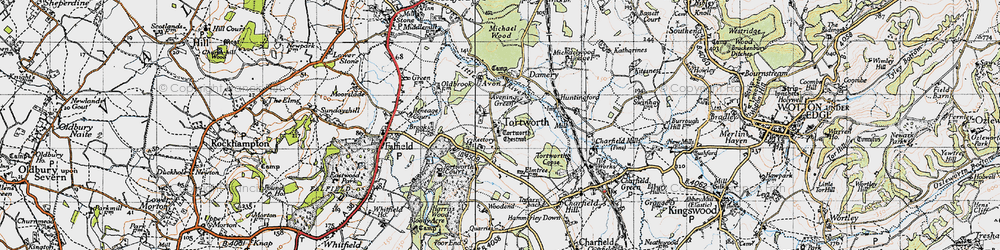 Old map of Tortworth in 1946
