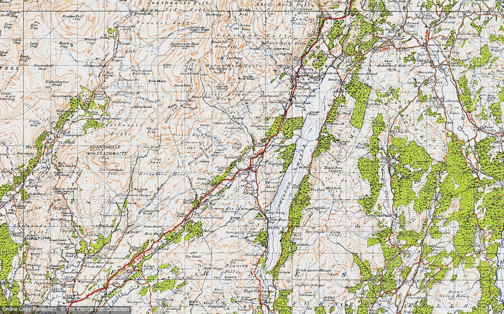 Old Map of Torver, 1947 in 1947