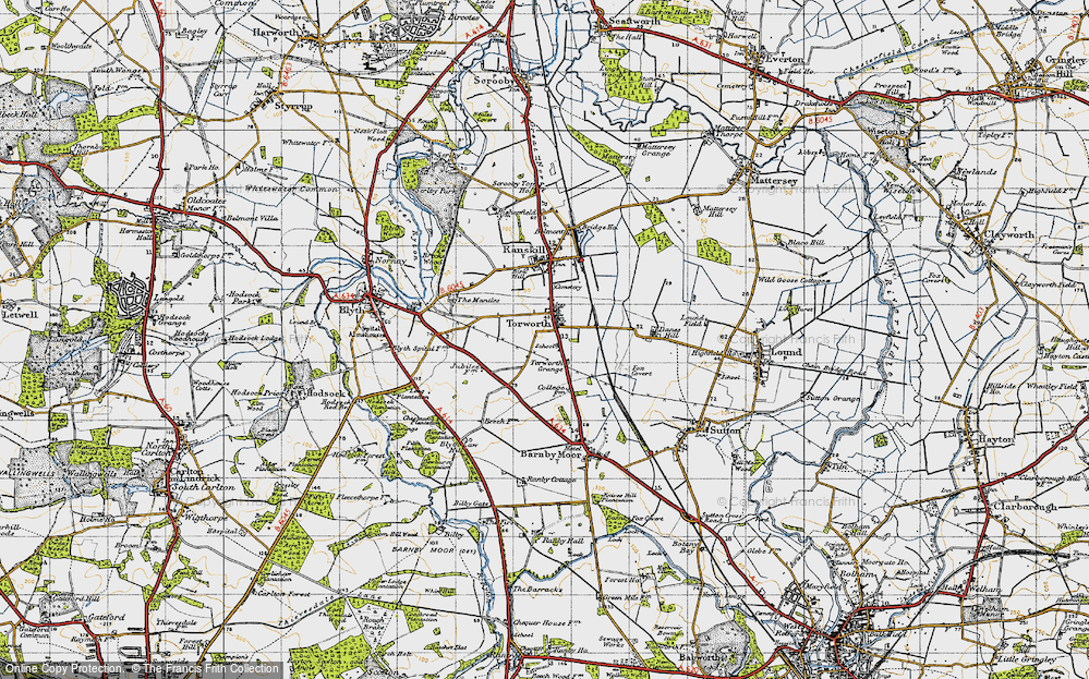 Old Map of Torworth, 1947 in 1947