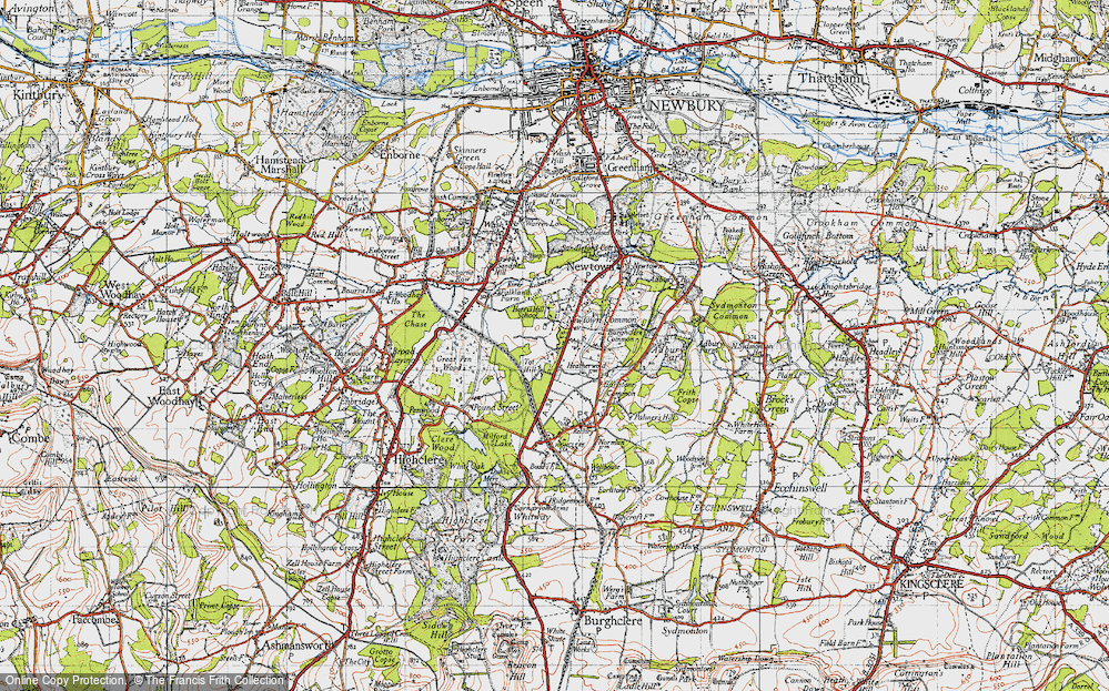 Old Map of Tot Hill, 1945 in 1945