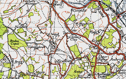 Old map of Tote Hill in 1940