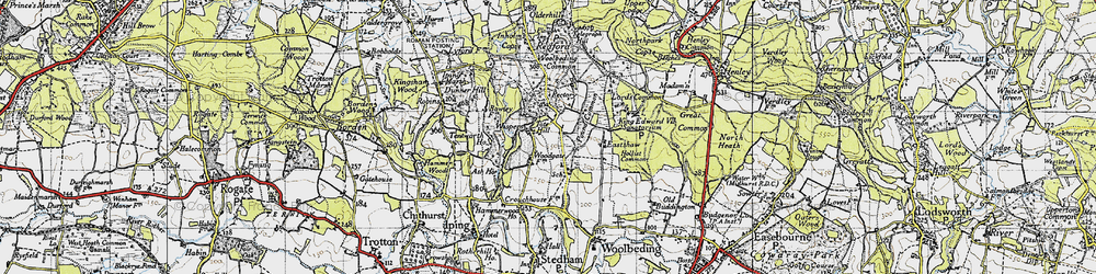 Old map of Tote Hill in 1945