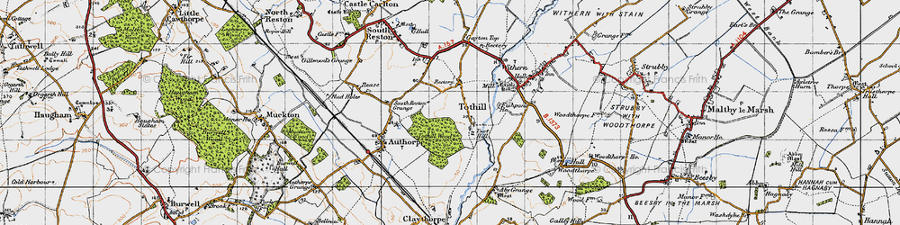 Old map of Tothill in 1946