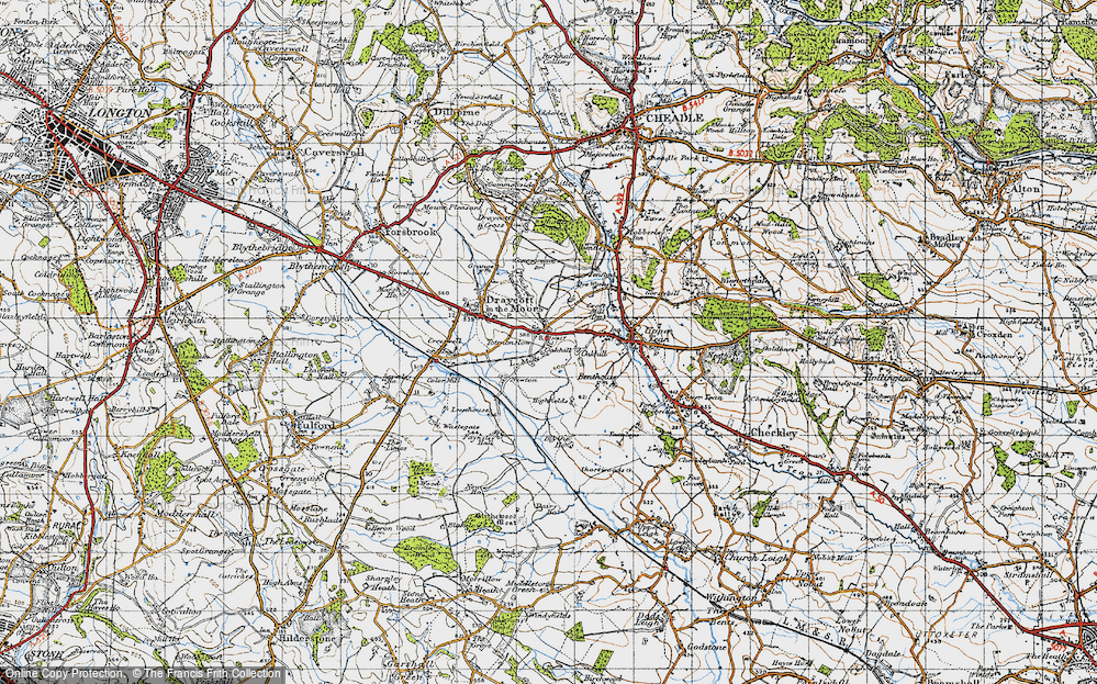 Old Map of Totmonslow, 1946 in 1946