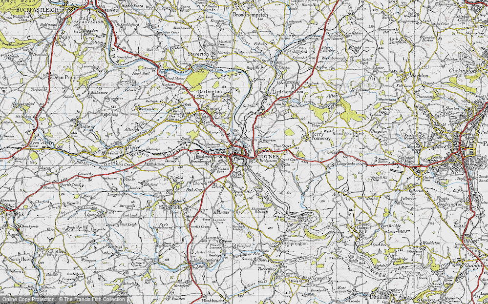 Old Map of Totnes, 1946 in 1946