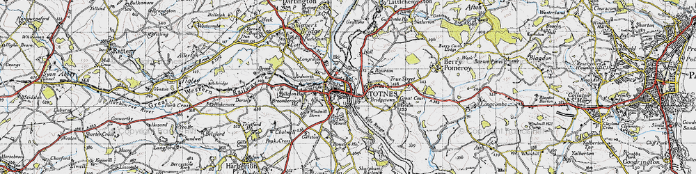 Old map of Totnes in 1946