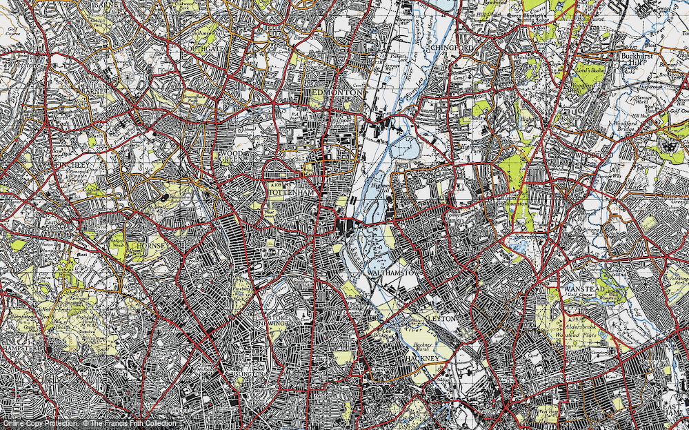 Old Map of Tottenham Hale, 1946 in 1946
