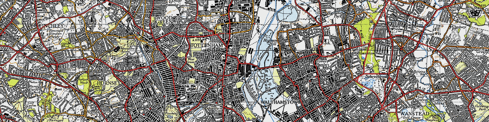 Old map of Tottenham Hale in 1946