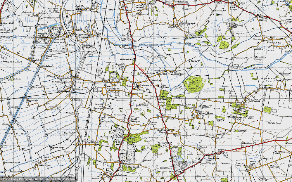 Old Map of Tottenhill, 1946 in 1946