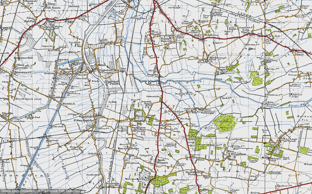 Old Map of Tottenhill Row, 1946 in 1946