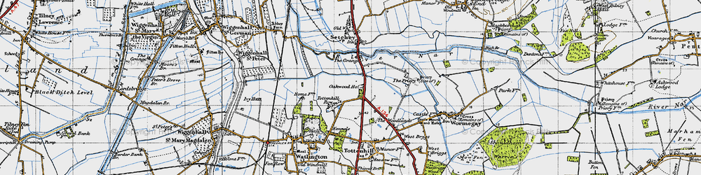 Old map of Tottenhill Row in 1946