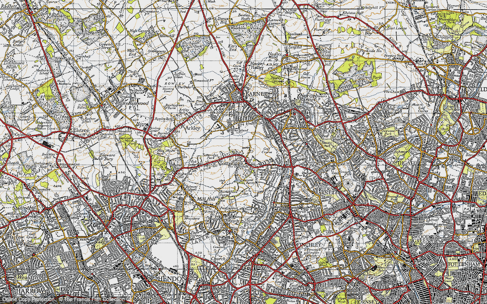 Old Map of Totteridge, 1946 in 1946