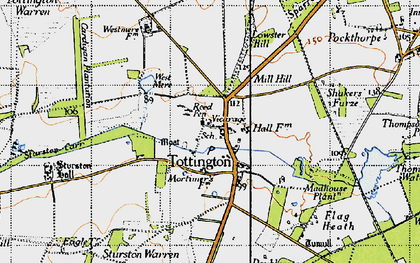 Old map of Blackrabbit Warren in 1946